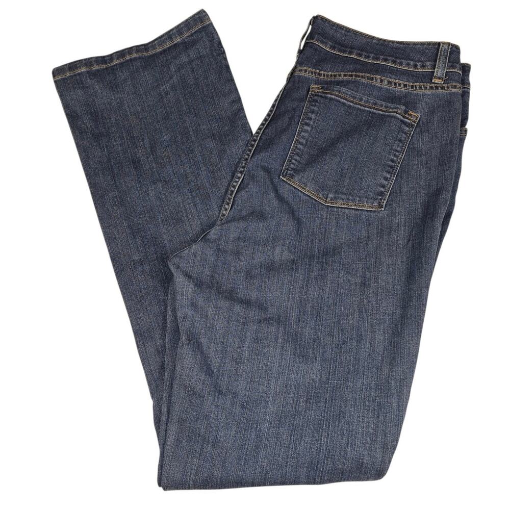 LL Bean Classic Fit Women's High Rise Denim Subtle Boot Cut Leg Jeans Tall 14T